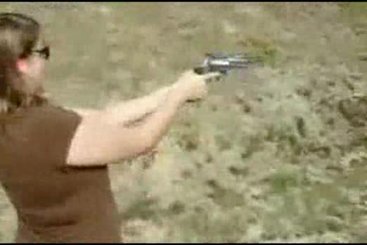 Girl Shooting Pistol